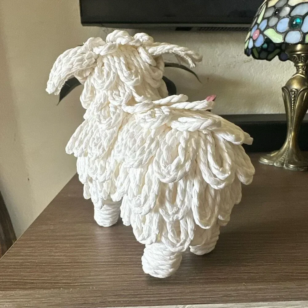 White rope Sheep / Lamb 6”x6”